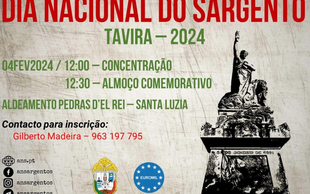 Comemoração do Dia Nacional do Sargento – Tavira dia 4 de Fevereiro de 2024